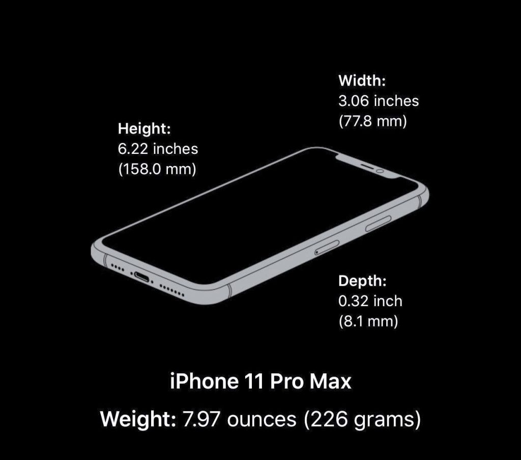 iPhone 11 Pro Max Height
